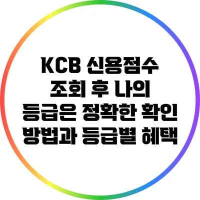 KCB 신용점수 조회 후 나의 등급은? 정확한 확인 방법과 등급별 혜택
