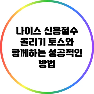 나이스 신용점수 올리기: 토스와 함께하는 성공적인 방법