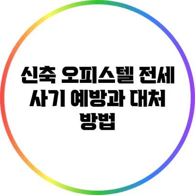신축 오피스텔 전세 사기 예방과 대처 방법