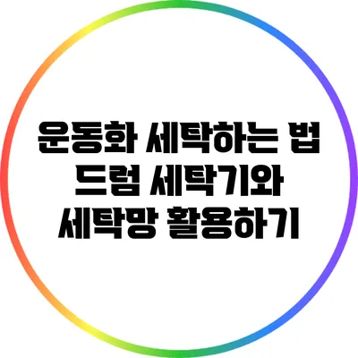 운동화 세탁하는 법: 드럼 세탁기와 세탁망 활용하기