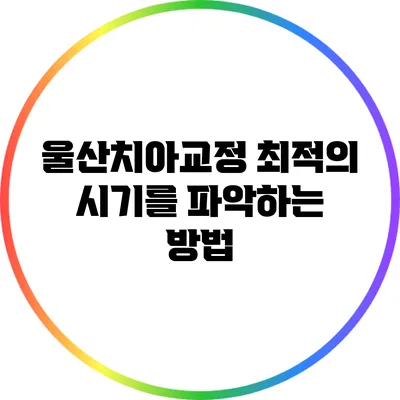 울산치아교정: 최적의 시기를 파악하는 방법