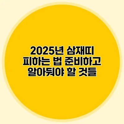 2025년 삼재띠 피하는 법: 준비하고 알아둬야 할 것들