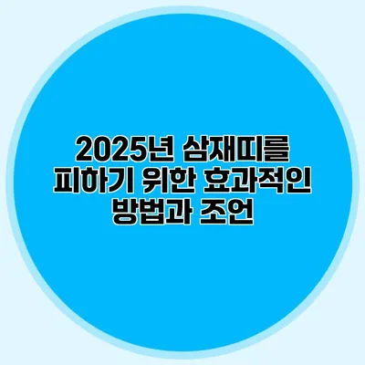 2025년 삼재띠를 피하기 위한 효과적인 방법과 조언