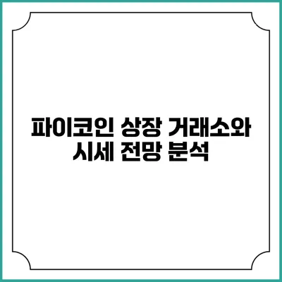 파이코인 상장 거래소와 시세 전망 분석