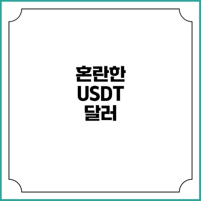혼란한 USDT 달러