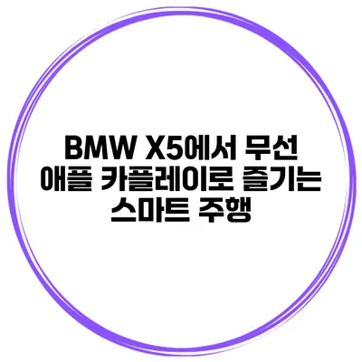 BMW X5에서 무선 애플 카플레이로 즐기는 스마트 주행