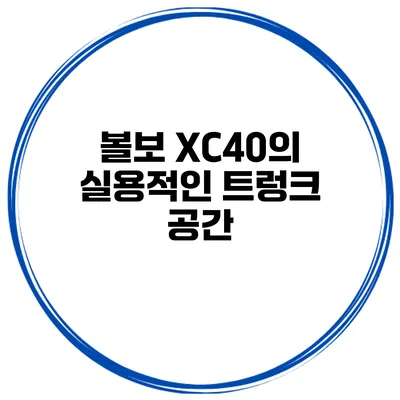 볼보 XC40의 실용적인 트렁크 공간