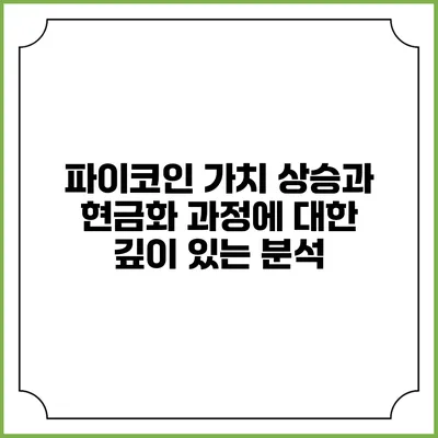 파이코인 가치 상승과 현금화 과정에 대한 깊이 있는 분석